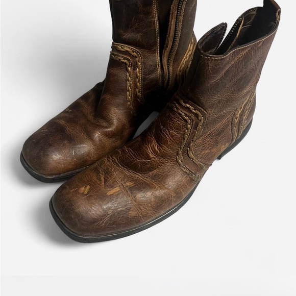BEDSTU Distressed Brown Western Boots